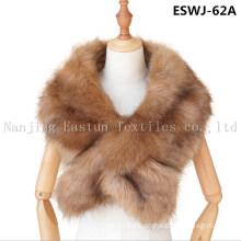 Faux Raccoon and Fox Fur Scarf Eswj-62A